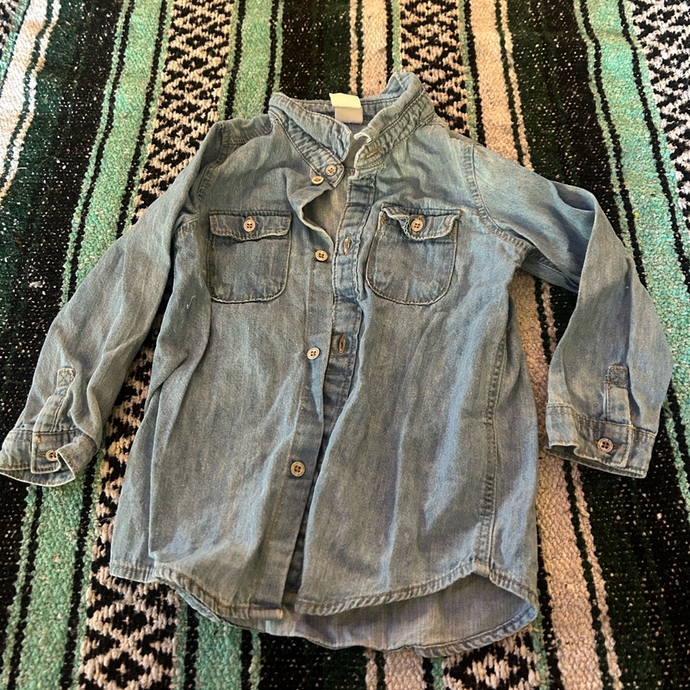 h&m kids denim shirt